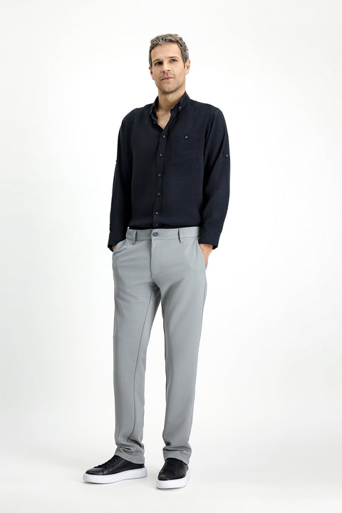 Orta Gri 4 Drop Relaxed Fit Rahat Kesim 4 Mevsim Esnek Chino Spor Pantolon