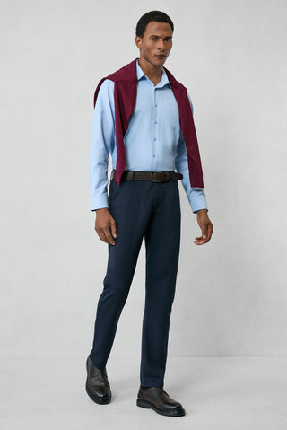  Koyu Lacivert 7 Drop Slim Fit Dar Kesim 4 Mevsim Esnek Chino Spor Pantolon