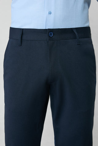  Koyu Lacivert Regular Fit Standart Kesim 4 Mevsim Esnek Chino Spor Pantolon