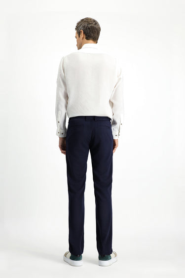  Koyu Lacivert Slim Fit Dar Kesim Kanvas / Chino Pantolon