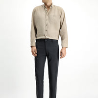 Dark Anthracite Regular Fit Standard Cut Four Seasons Flexible Chino Sports Trousers