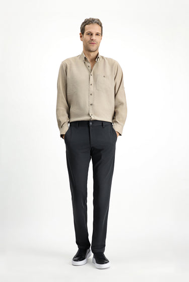  Koyu Antrasit Relaxed Fit Rahat Kesim Kanvas / Chino Pantolon