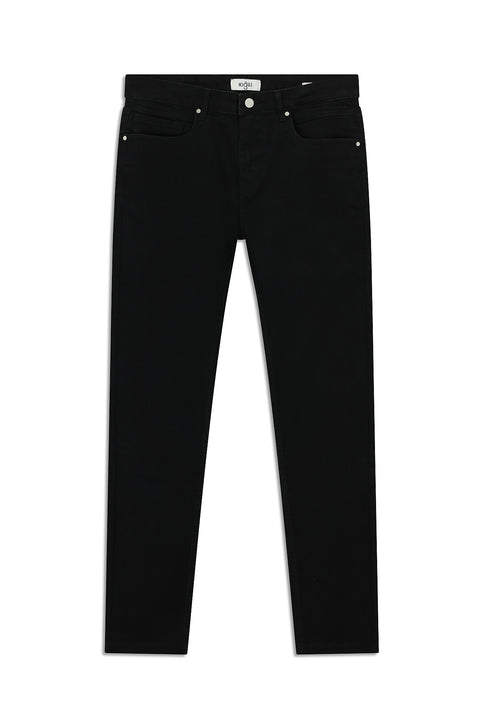 Siyah Regular Fit Standart Kesim Likralı Denim Pantolon