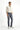 Orta Gri Slim Fit Dar Kesim Likralı Denim Pantolon