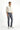 Orta Gri Slim Fit Dar Kesim Likralı Denim Pantolon