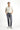 Orta Gri Slim Fit Dar Kesim Likralı Denim Pantolon
