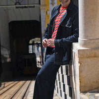 Koyu Lacivert 4 Drop Relaxed Fit Rahat Kesim Pamuk Denim Pantolon