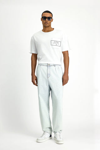  Aç?k Mavi 6 Drop Regular Fit Standart Kesim Pamuk Denim Pantolon-Ki??l?