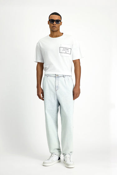 Açık Mavi 7 Drop Slim Fit Dar Kesim Pamuk Denim Pantolon