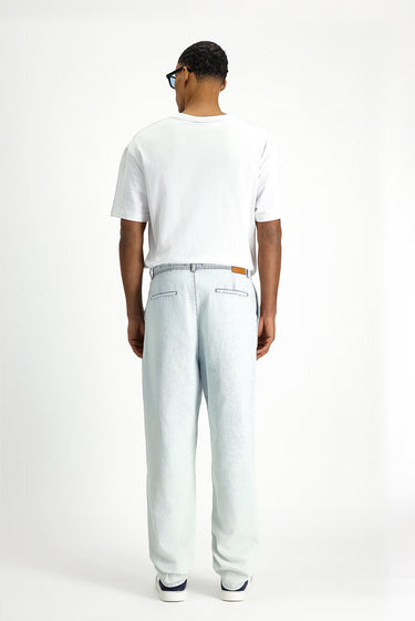 Açık Mavi Relaxed Fit Rahat Kesim Pamuk Denim Pantolon