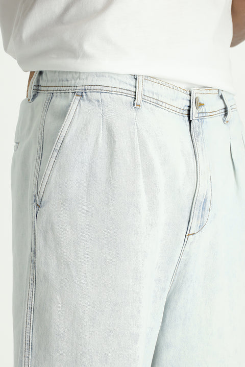 Açık Mavi 7 Drop Slim Fit Dar Kesim Pamuk Denim Pantolon