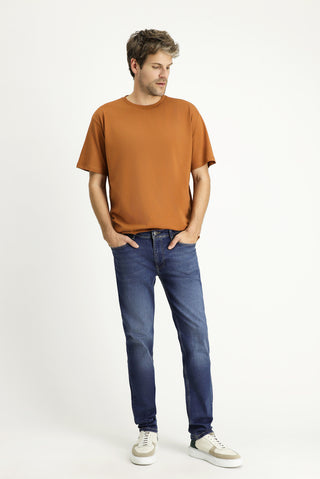  Orta Lacivert Super Slim Fit Ekstra Dar Kesim Likralı Denim Pantolon