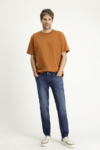  Orta Lacivert Super Slim Fit Ekstra Dar Kesim Likralı Denim Pantolon