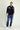 Orta Lacivert Regular Fit Likralı Denim Pantolon