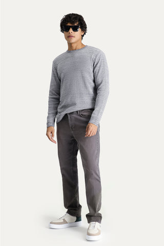  Orta Gri 6 Drop Regular Fit Standart Kesim Likralı Denim Pantolon
