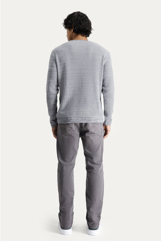  Orta Gri 6 Drop Regular Fit Standart Kesim Likralı Denim Pantolon