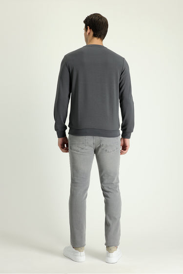 Açık Gri Super Slim Fit Ekstra Dar Kesim Likralı Denim Pantolon