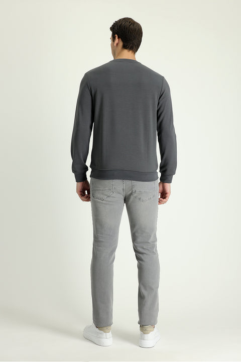 Açık Gri 7 Drop Super Slim Fit Eksra Dar Kesim Likralı Denim Pantolon