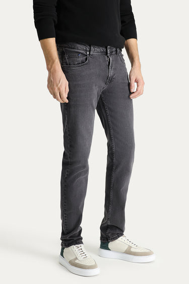  Koyu Antrasit Super Slim Fit Ekstra Dar Kesim Likralı Denim Pantolon