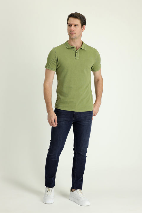 Orta Lacivert 7 Drop Super Slim Fit Eksra Dar Kesim Likralı Denim Pantolon