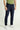 Orta Lacivert Super Slim Fit Ekstra Dar Kesim Likralı Denim Pantolon