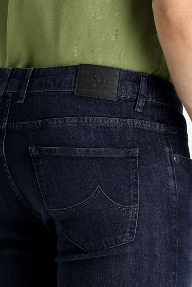 Orta Lacivert Super Slim Fit Ekstra Dar Kesim Likralı Denim Pantolon