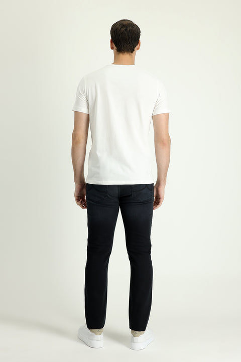 Siyah 7 Drop Super Slim Fit Eksra Dar Kesim Likralı Denim Pantolon