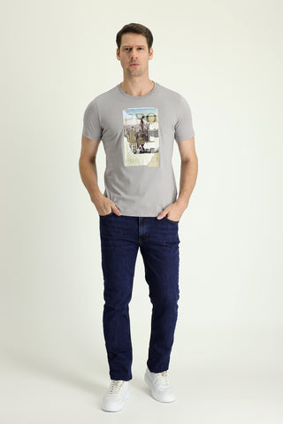  Orta Lacivert 6 Drop Regular Fit Standart Kesim Likralı Denim Pantolon