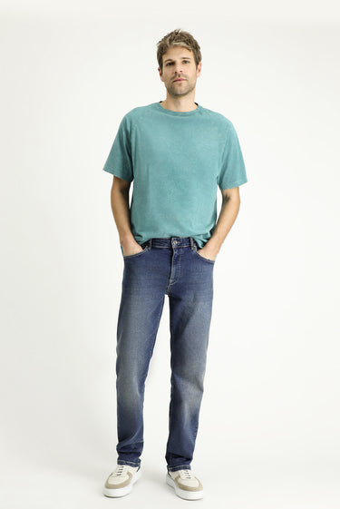  İndigo Regular Fit Likralı Denim Pantolon