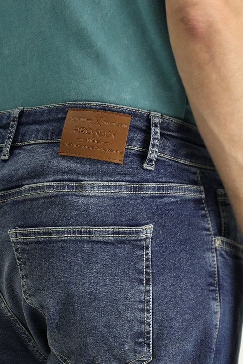 İndigo 6 Drop Regular Fit Standart Kesim Likralı Denim Pantolon