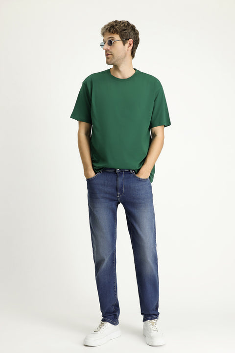 İndigo 6 Drop Regular Fit Standart Kesim Likralı Denim Pantolon