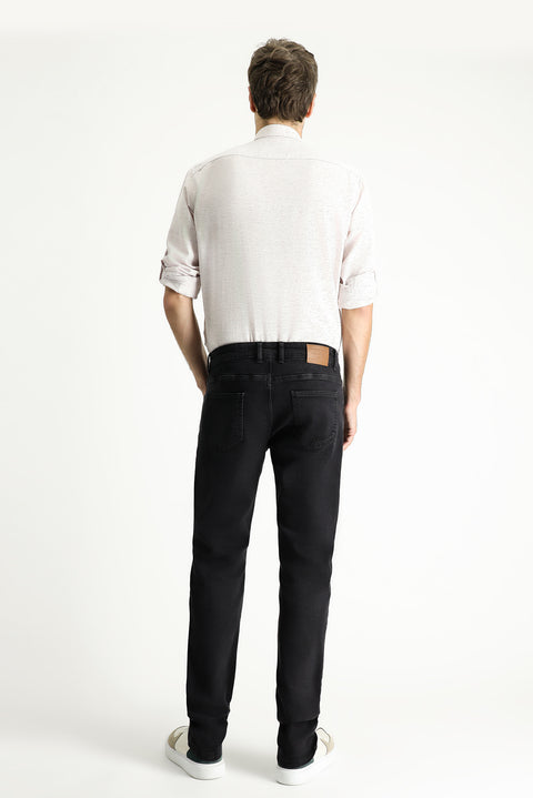 Siyah Super Slim Fit Eksra Dar Kesim Likralı Denim Pantolon