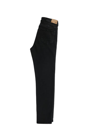 Siyah Regular Fit Likralı Denim Pantolon