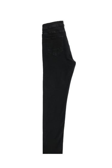 Siyah Regular Fit Likralı Denim Pantolon