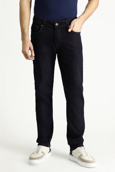 Koyu Lacivert Regular Fit Likralı Denim Pantolon
