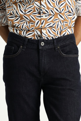  Koyu Lacivert Super Slim Fit Ekstra Dar Kesim Likralı Denim Pantolon