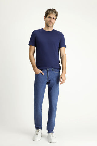 Açık Mavi 7 Drop Slim Fit Dar Kesim Likralı Denim Pantolon