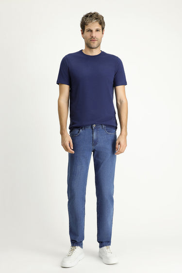  Açık Mavi Slim Fit Dar Kesim Likralı Denim Pantolon