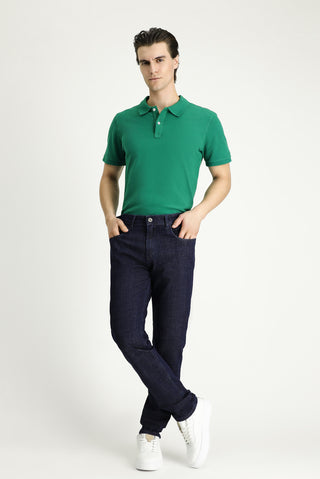  Koyu İndigo Slim Fit Dar Kesim Likralı Denim Pantolon