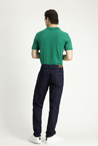  Koyu İndigo 7 Drop Slim Fit Dar Kesim Likralı Denim Pantolon