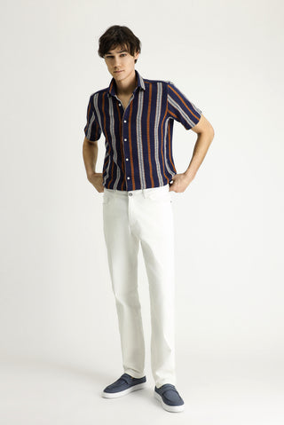  Ekru 6 Drop Regular Fit Standart Kesim Likralı Denim Pantolon