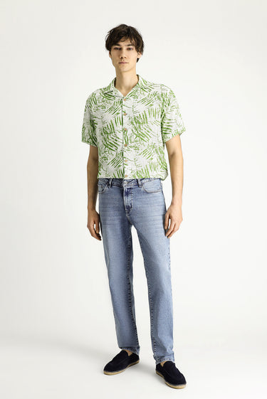  İndigo Regular Fit Likralı Denim Pantolon