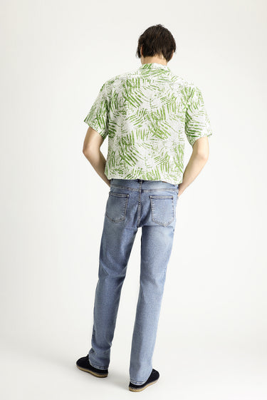 İndigo Regular Fit Likralı Denim Pantolon