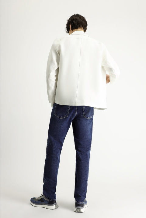 Koyu İndigo 6 Drop Regular Fit Standart Kesim Likralı Denim Pantolon