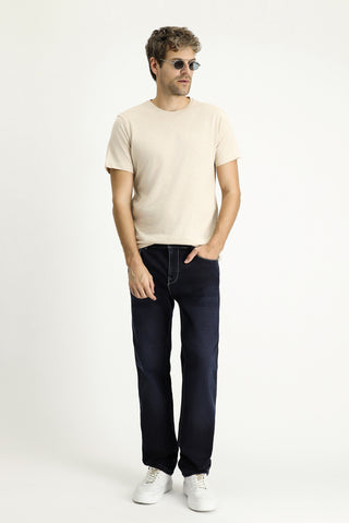  Koyu Lacivert 6 Drop Regular Fit Standart Kesim Likralı Denim Pantolon