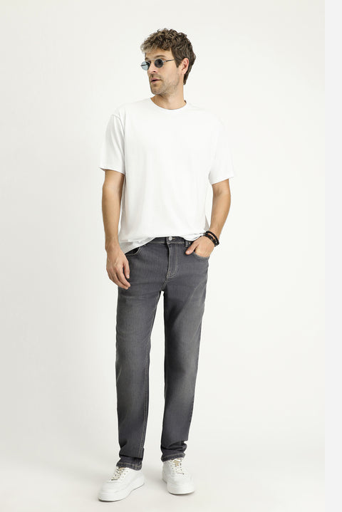 Orta Füme 6 Drop Regular Fit Standart Kesim Likralı Denim Pantolon