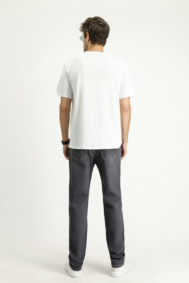 Orta Füme Regular Fit Likralı Denim Pantolon