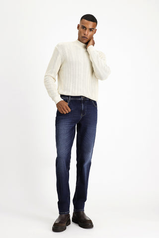  İndigo 6 Drop Regular Fit Standart Kesim Likralı Denim Pantolon