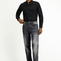 Orta Gri Regular Fit Likralı Denim Pantolon
