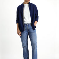 İndigo Regular Fit Likralı Denim Pantolon